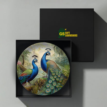 Peacock Elegance – Symbol of Grace & Prosperity Ceramic Plate