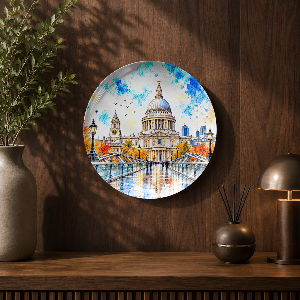 Global Classics St. Paul’s Riverside Majesty ceramic wall plate celebrating London’s historic architectural heritage.