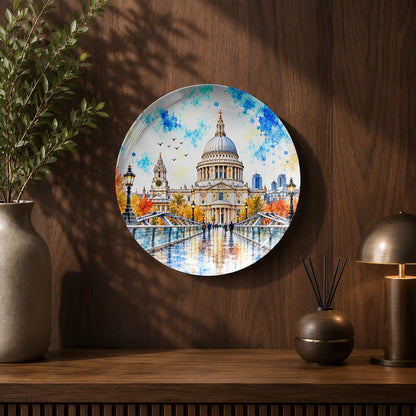 Global Classics St. Paul’s Riverside Majesty ceramic wall plate celebrating London’s historic architectural heritage.