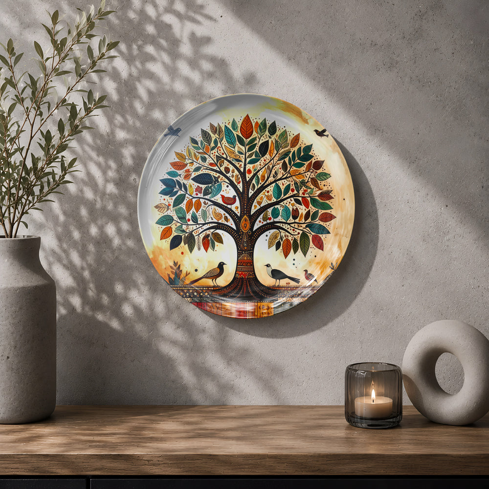 Eternal Roots Tree of Life wall plate for harmonious, prosperous, and positive home interiors.