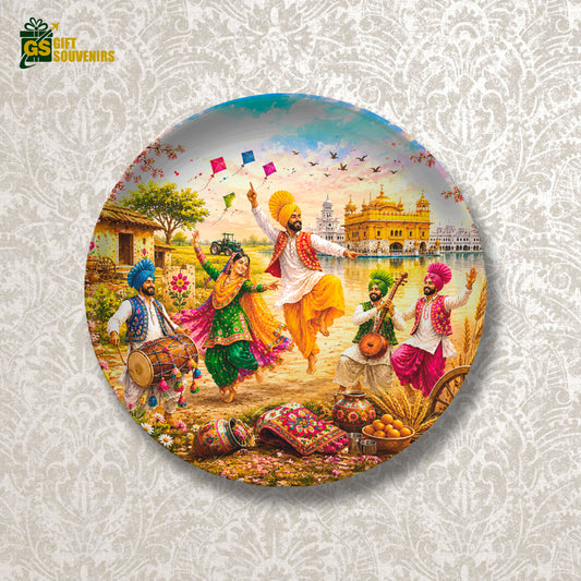 Rang Punjab De Ceramic Wall Plate | Festival Folk Art Souvenir