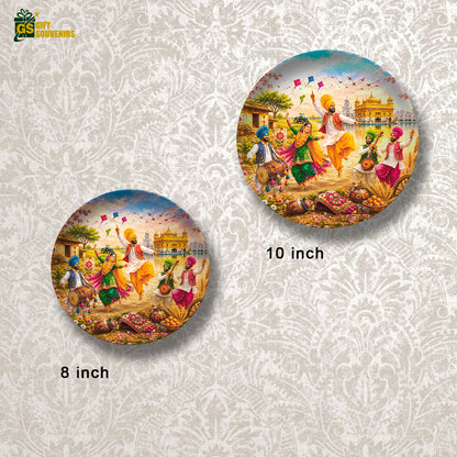 Rang Punjab De Ceramic Wall Plate | Festival Folk Art Souvenir