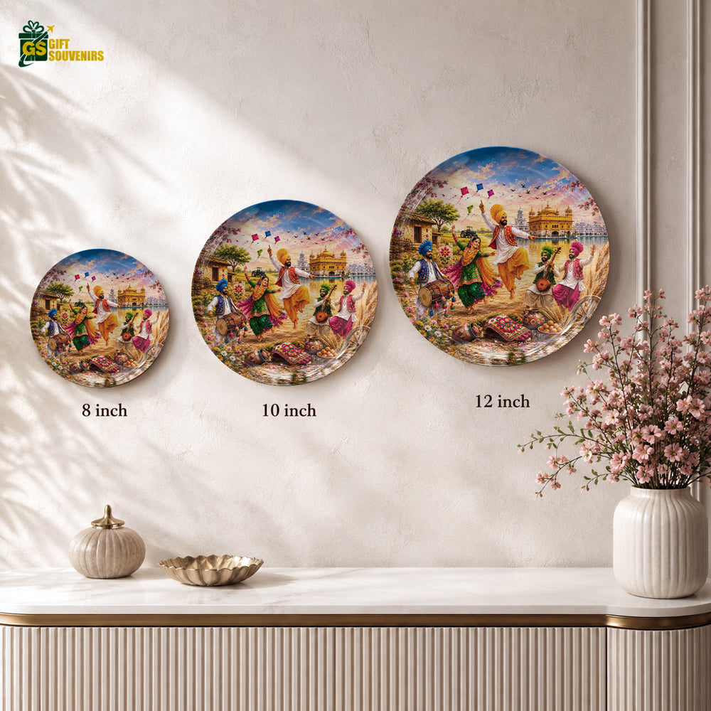 Rang Punjab De ceramic wall plate displayed as vibrant Punjab heritage home decor