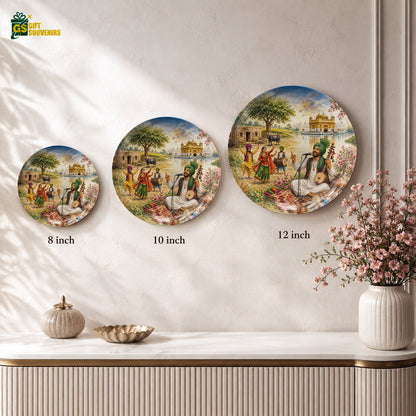 Punjab Virasat ceramic wall plate displayed as colourful Punjab heritage home decor
