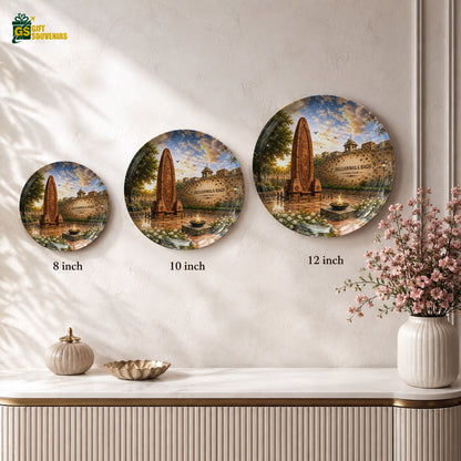Jallianwala Bagh Memorial ceramic wall plate displayed as Punjab heritage home decor
