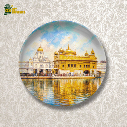 Golden Temple Ceramic Wall Plate | Amritsar Heritage Punjab Souvenir