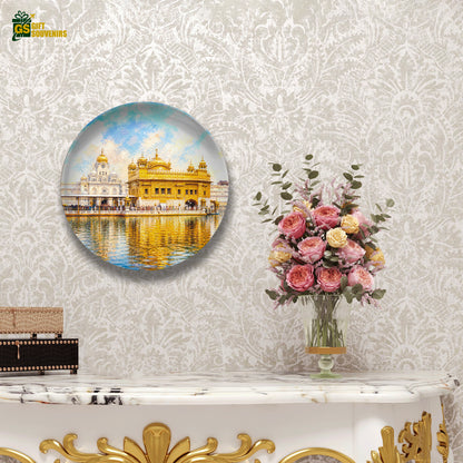 Golden Temple Ceramic Wall Plate | Amritsar Heritage Punjab Souvenir