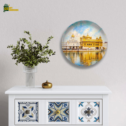 Golden Temple Ceramic Wall Plate | Amritsar Heritage Punjab Souvenir
