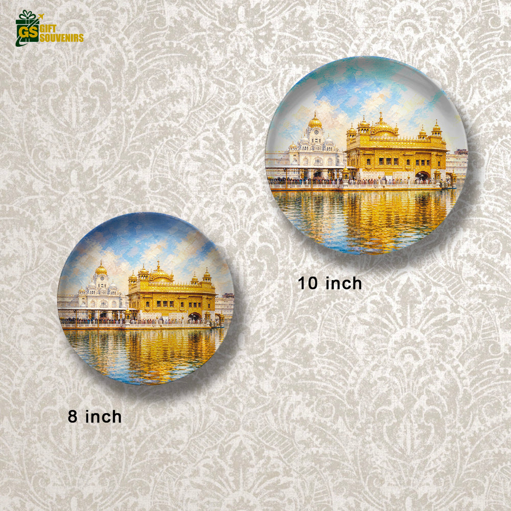 Golden Temple Ceramic Wall Plate | Amritsar Heritage Punjab Souvenir