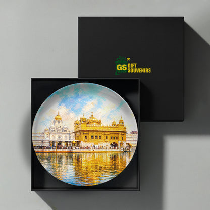 Golden Temple Ceramic Wall Plate | Amritsar Heritage Punjab Souvenir