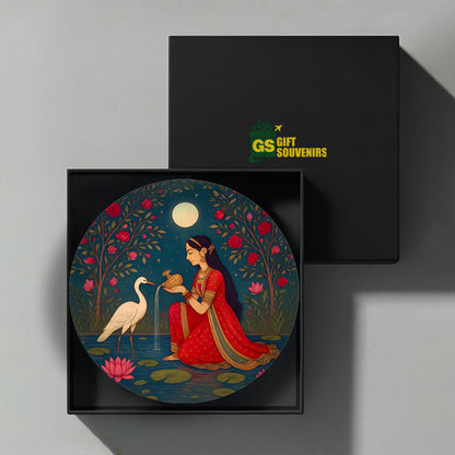 Divine Stillness – Moonlit Tradition Ceramic Wall Plate
