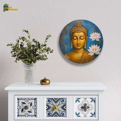Tranquil Enlightenment – Serene Ceramic Wall Plate