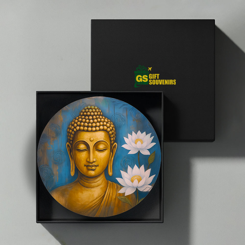 Tranquil Enlightenment – Serene Ceramic Wall Plate
