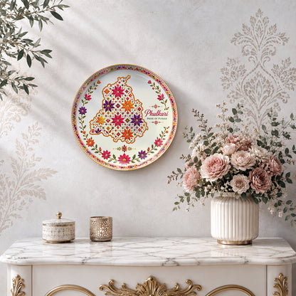 Phulkari Pride of Punjab ceramic souvenir for Punjabi home décor and gifting