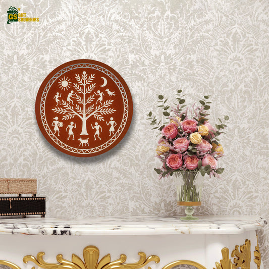 Rhythms of the Earth – Warli Heritage Ceramic Wall Plate