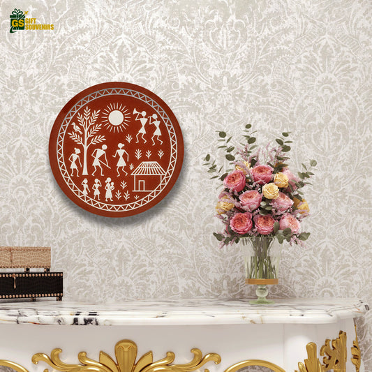 Songs of the Village – Warli Heritage Ceramic Wall Plate